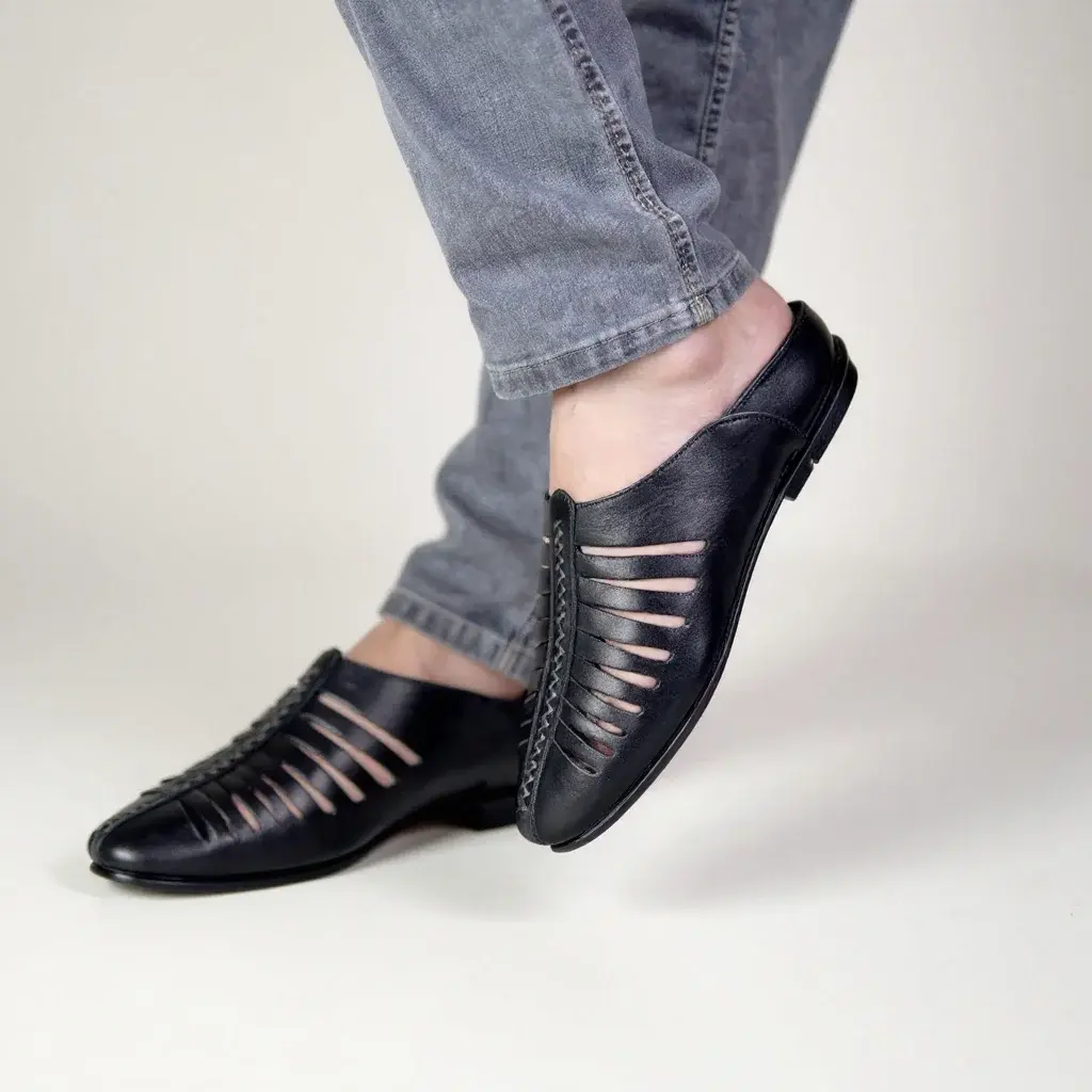 Men,s Premium Leather Slip Haf Shoes